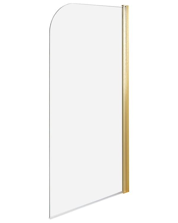 Bruseafskærmning i forkromet aluminium med transparent hærdet glas 140 x 70 cm Justerbar vippe funktion i Minimalist skandinavisk design