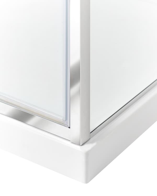 Brusekabine Glas Hærdet Glas 80 x 80 x 185 cm Firkantet Brusehjørne med Svingdør Lille Bruseniche til Badeværelse Lukket Kabine