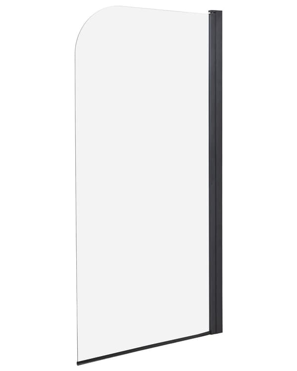 Bruseafskærmning i forkromet aluminium med transparent hærdet glas 140 x 80 cm Justerbar vippe funktion i Minimalist skandinavisk design