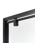 Miniatyrbillede 5 af 8: Brusekabine Glas Hærdet Glas 90 x 90 x 185 cm Firkantet Brusehjørne med Svingdør Lille Bruseniche til Badeværelse Lukket Kabine