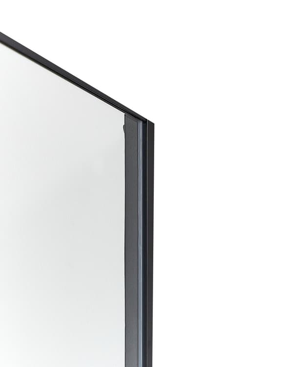 Brusekabine Glas Hærdet Glas 90 x 90 x 185 cm Firkantet Brusehjørne med Svingdør Lille Bruseniche til Badeværelse Lukket Kabine