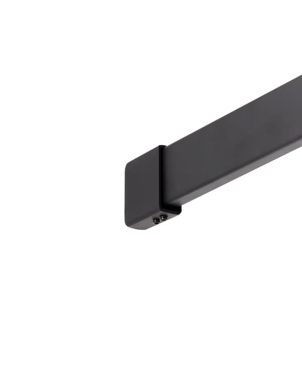 Bruseafskærmning Sort aluminium og stål med hærdet glas 80 x 190 cm Ramme gennemsigtig Vådrum Badeværelse brusevæg vendbar