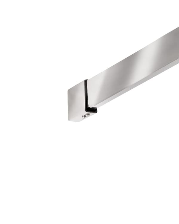Bruseafskærmning Sølv aluminium og stål med hærdet glas 100 x 190 cm Ramme gennemsigtig Vådrum Badeværelse brusevæg vendbar