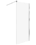 Miniatyrbillede 1 af 7: Brusevæg Hærdet Glas 80 x 190 cm Moderne Bruseafskærmning Glasvæg til Badeværelse Minimalistisk Bruseniche Glaspanel