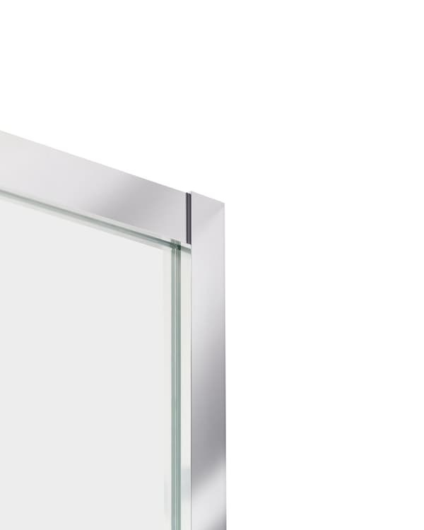 Brusehjørne Sølv Hærdet Glas Aluminiumsramme Dobbeltdør Halvrund 80 x 80 x 185 cm Moderne Design