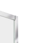 Miniatyrbillede 5 af 7: Brusehjørne Sølv Hærdet Glas Aluminiumsramme Dobbeltdør Halvrund 80 x 80 x 185 cm Moderne Design