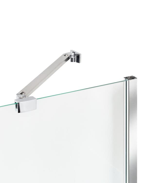 Brusebadekarskærm med døre Gennemsigtigt og matteret hærdet glas med aluminium og rustfrit still 140 x 100 cm Justerbar Minimalist