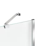 Miniatyrbillede 5 af 8: Brusebadekarskærm med døre Gennemsigtigt og matteret hærdet glas med aluminium og rustfrit still 140 x 100 cm Justerbar Minimalist