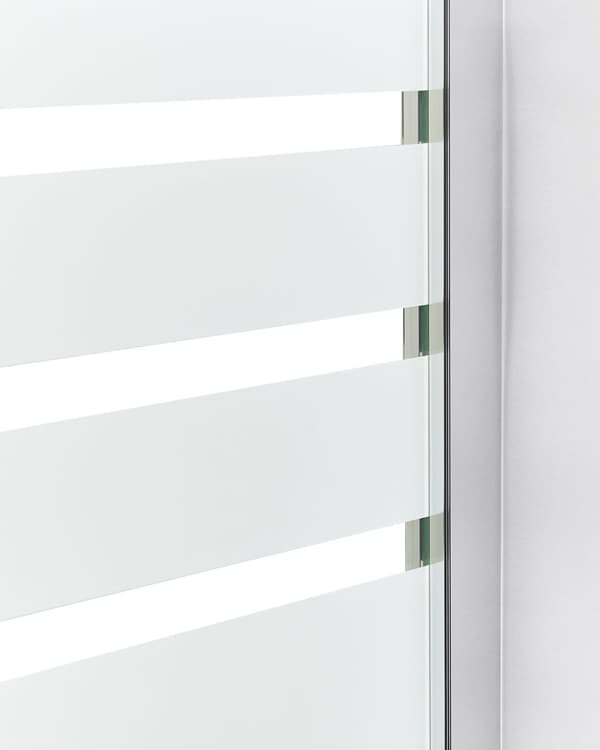 Brusebadekarskærm med døre Gennemsigtigt og matteret hærdet glas med aluminium og rustfrit still 140 x 100 cm Justerbar Minimalist