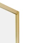 Miniatyrbillede 5 af 7: Brusehjørne Guld Hærdet glas Aluminiumsramme Enkeltdør 90x90x185cm Moderne design