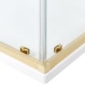 Miniatyrbillede 7 af 7: Brusehjørne Guld Hærdet glas Aluminiumsramme Enkeltdør 90x90x185cm Moderne design