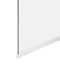 Miniatyrbillede 6 af 6: Bruseafskærmning i forkromet aluminium med transparent hærdet glas 140 x 70 cm Justerbar vippe funktion i Minimalist skandinavisk design