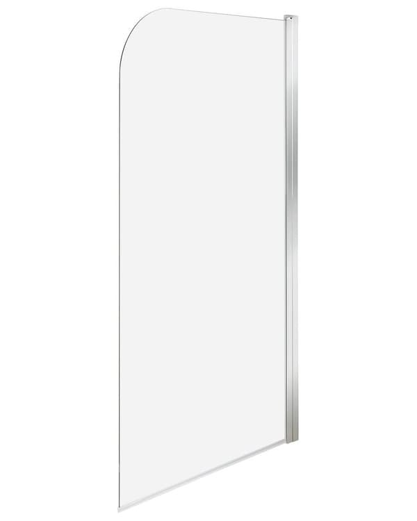 Bruseafskærmning i forkromet aluminium med transparent hærdet glas 140 x 70 cm Justerbar vippe funktion i Minimalist skandinavisk design