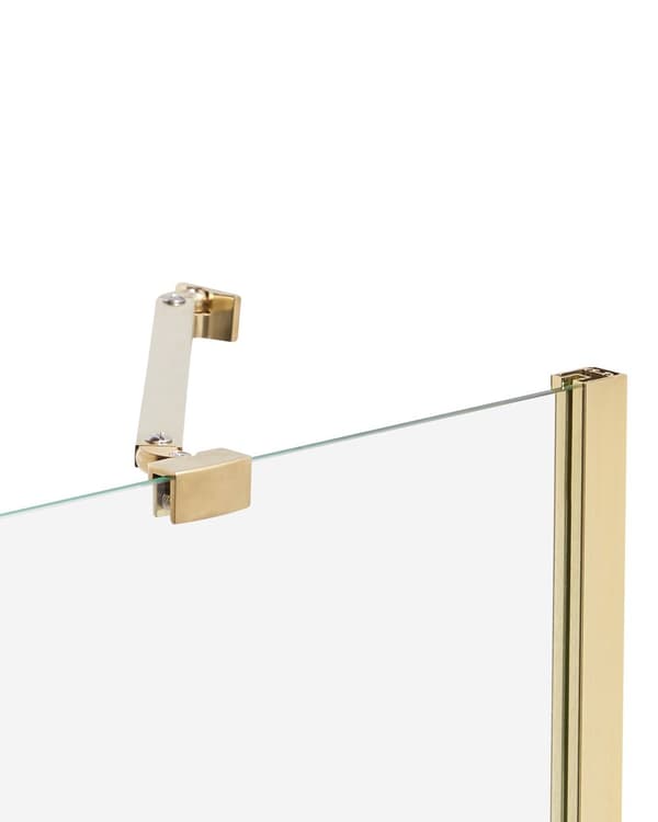 Brusebadekarskærm med døre Gennemsigtigt og matteret hærdet glas med aluminium og rustfrit still 140 x 100 cm Justerbar Minimalist