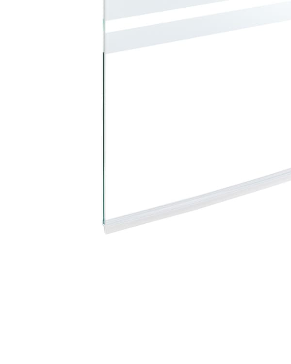 Brusebadekarskærm med døre Gennemsigtigt og matteret hærdet glas med aluminium og rustfrit still 140 x 100 cm Justerbar Minimalist