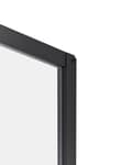 Miniatyrbillede 5 af 7: Brusehjørne Sort Hærdet glas Aluminiumsramme Enkeltdør 90x90x185cm Moderne design