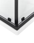 Miniatyrbillede 7 af 7: Brusehjørne Sort Hærdet glas Aluminiumsramme Enkeltdør 90x90x185cm Moderne design