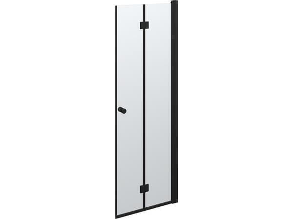 Vikdörr H:200*67-69 cm svart/klar