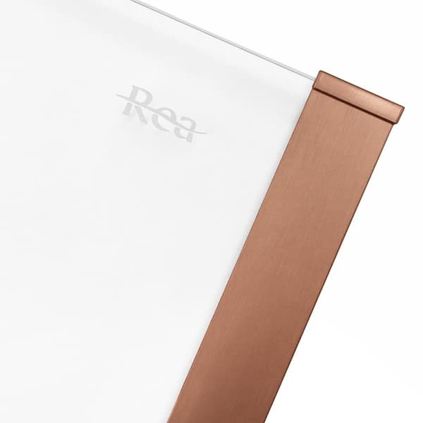 BRUSEAFSKÆRMNING REA SOLAR 90X90 BRUSH COPPER + BRUSEBAKKE SAVOY WHITE
