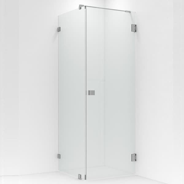 VikingBad Emil Glassfelt H200cm inkl. støttestag, veggfeste og gulvfeste