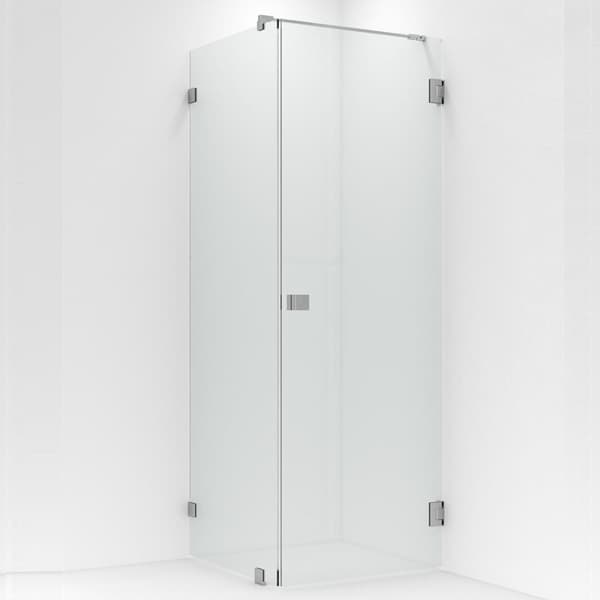 VikingBad Emil Glassfelt H200cm inkl. støttestag, veggfeste og gulvfeste