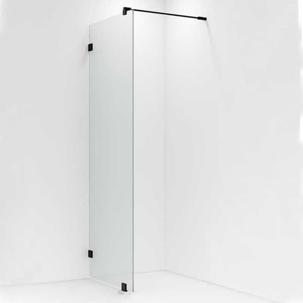 VikingBad Emil Glassfelt H200cm inkl. støttestag, veggfeste og gulvfeste