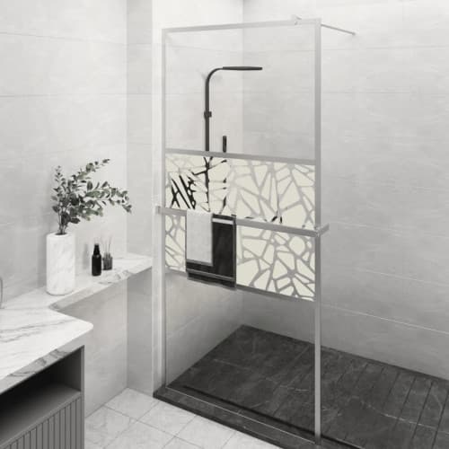 Duschvägg med hylla krom 80x195 cm ESG-glas&aluminium