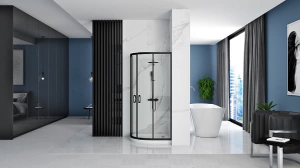 DUSCHKABIN REA LOOK 80X80 BLACK