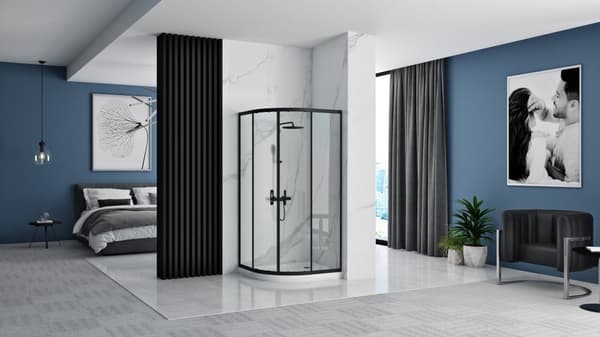 DUSCHKABIN REA LOOK 80X80 BLACK