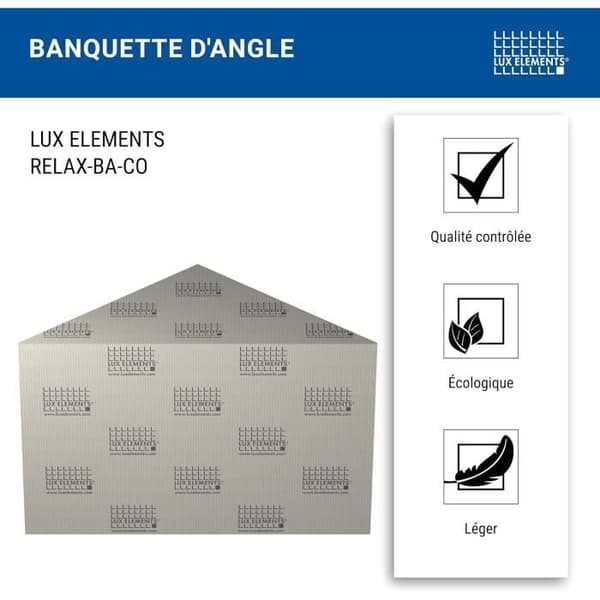LUX ELEMENTS Hörduschtaburett färdigt för kakel 81,6 x 57,7 cm