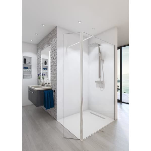 Duschvägg i kit BALEARES® CLAIRE - Timeless glas 8 mm härdat av Saint-Gobain - AURYS