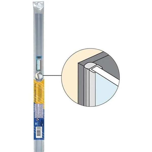 Nedre duschdörrstätning - GEB - 1 m - Genomskinlig PVC - Tätning - Enkel installation