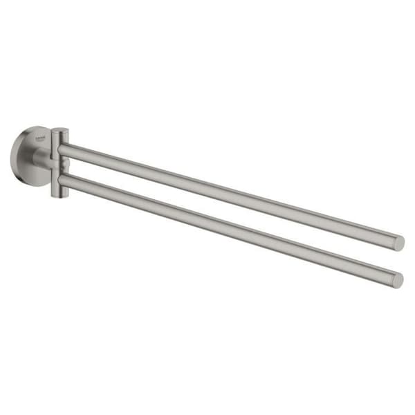 Handduksställ - GROHE - Essentials - Krom - Metall - 2 vridbara armar 449 mm