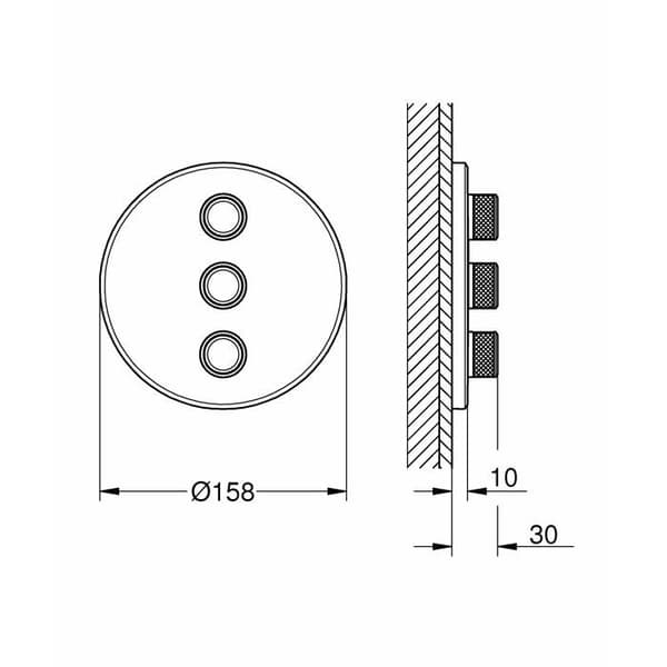 GROHE Duschblandare, Krom, rund - 29122DC0