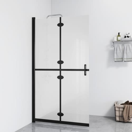 Vikbar duschvägg med frostat ESG-glas 110x190 cm