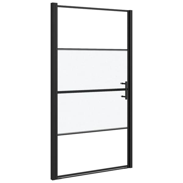 Duschdörr 100x178 cm halvfrostat härdat glas svart