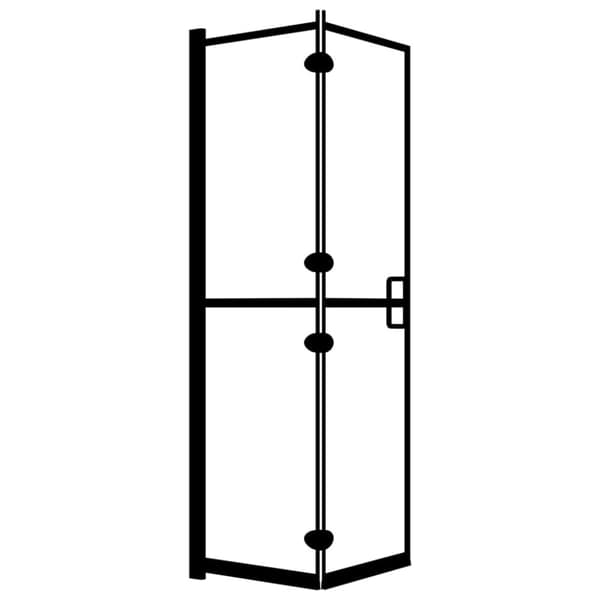 Duschvägg fällbar ESG 80x140 cm svart