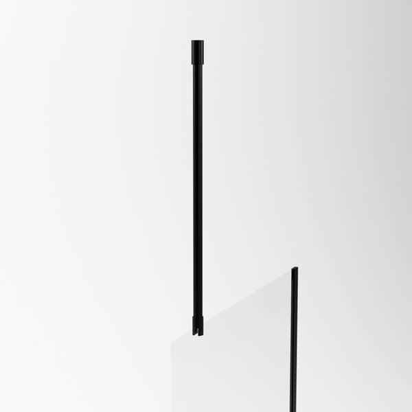 Fäststång - MyShowerRoom - 60cm - Mattsvart - Glas - Klippbar