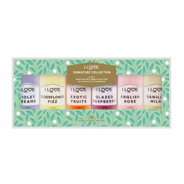 I Love Signature Scented Collection Miniature Body Wash Collection 6 x 100ml