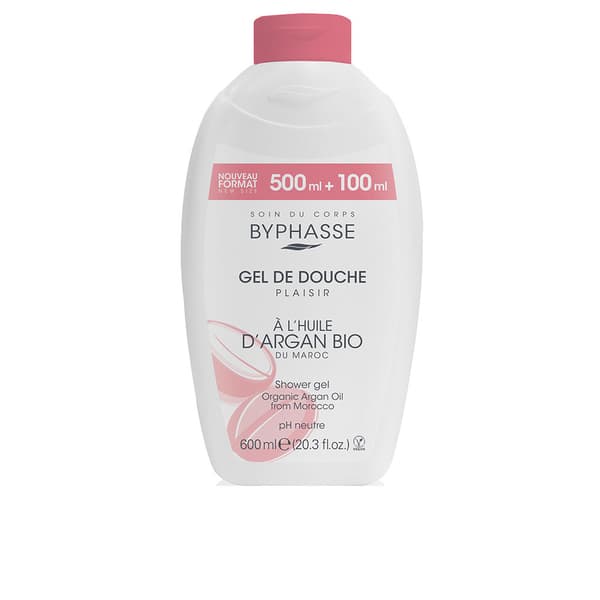 BYPHASSE organic argan oil PLAISIR SHOWER GEL 600 ml