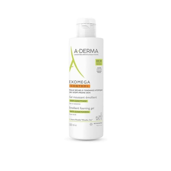 A-DERMA EXOMEGA CONTROL emollient foaming gel "RRP €11.90" 500 ml