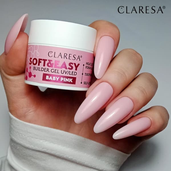 CLARESA geelinuppu SOFT&EASY BUILDER GEL 90 g BABY PINK