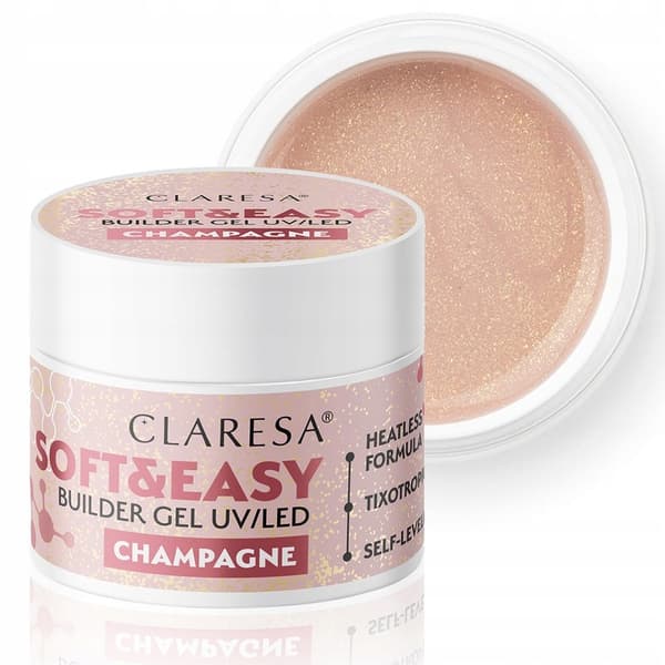 CLARESA Gelknopp SOFT&EASY BUILDER GEL 45 g CHAMPAGNE