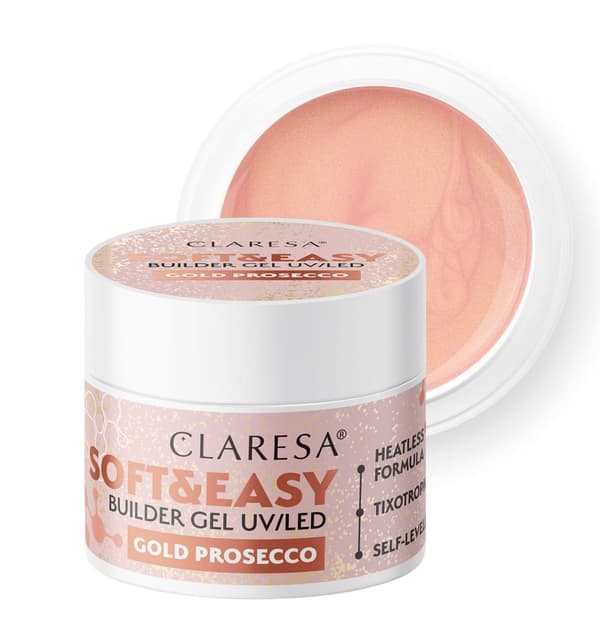 CLARESA Gel knop SOFT&EASY BUILDER GEl 12 g GULD PROSECCO *
