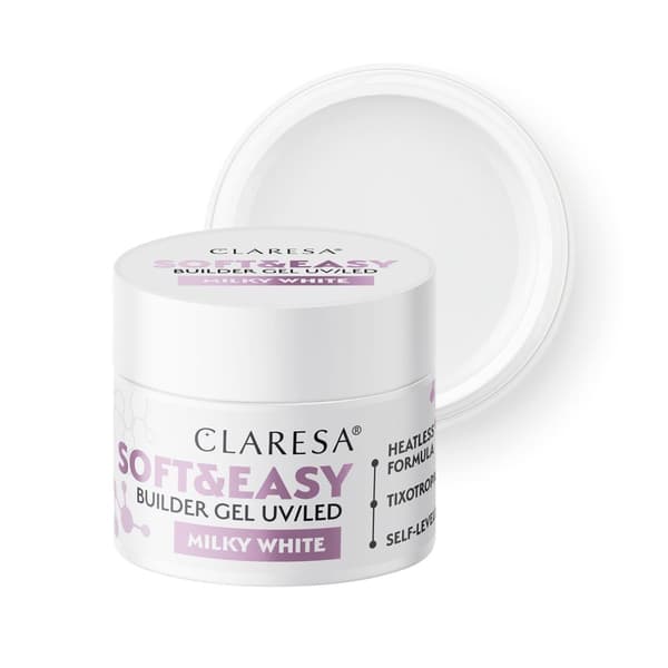 CLARESA Gelknopp SOFT&EASY BUILDER GEL 12 g MILKY WHITE