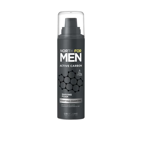 Oriflame North For Men Barberskum med Aktivt Kulstof 200ml