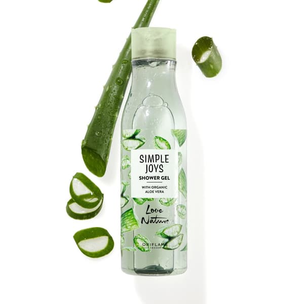 Oriflame Simple Joys Love Nature Shower Gel med økologisk aloe vera 250 ml