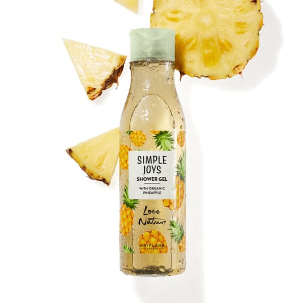 Oriflame Simple Joys Love Nature Shower Gel med økologisk ananas 250ml