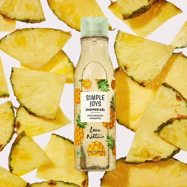 Oriflame Simple Joys Love Nature Shower Gel med økologisk ananas 250ml