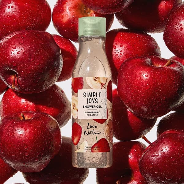 Oriflame Simple Joys Love Nature Shower Gel med økologisk æble 250ml